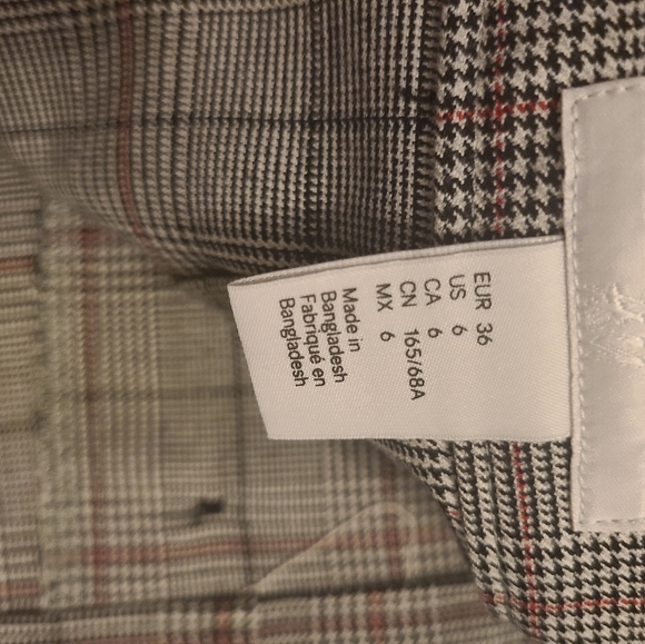 H&M Midi Button Skirt Plaid Size 6 Skirt - Picture 5 of 5